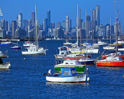 Melbourne Southbank city view